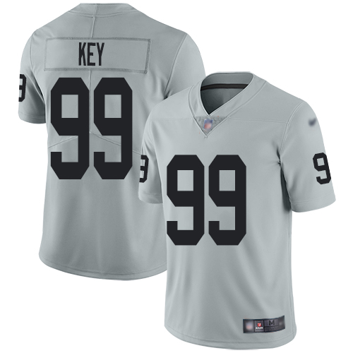 Men Oakland Raiders Limited Silver Arden Key Jersey NFL Football 99 Inverted Legend Jersey